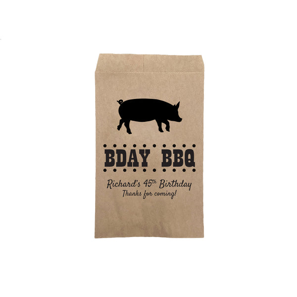 Birthday BBQ Treat Favor Bags