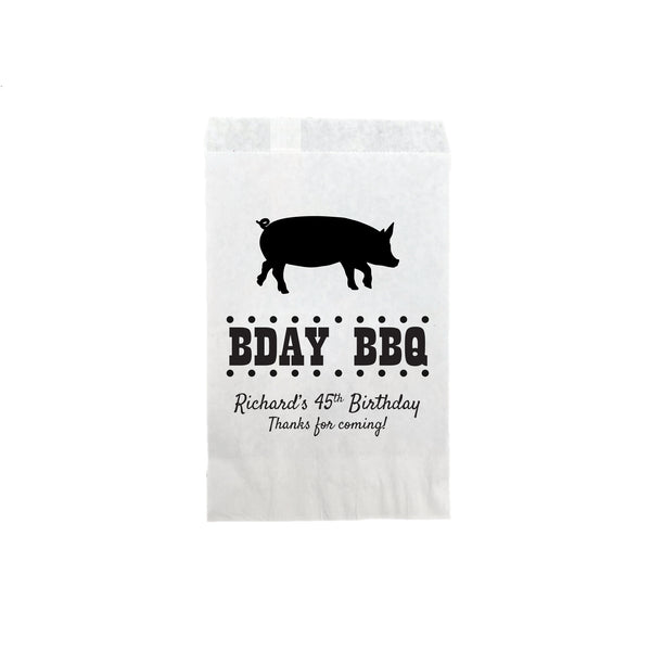 Birthday BBQ Treat Favor Bags