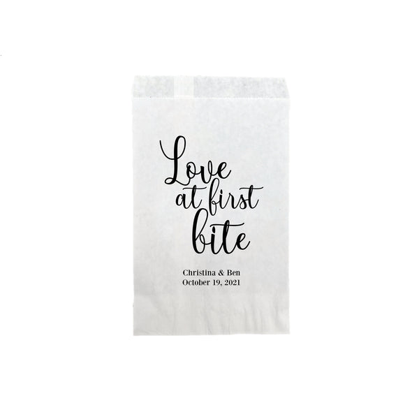 Love at First Bite Treat Favor Bags