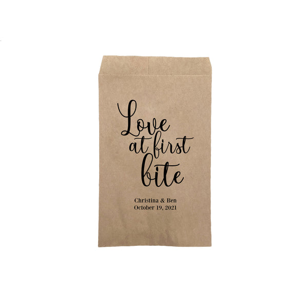 Love at First Bite Treat Favor Bags