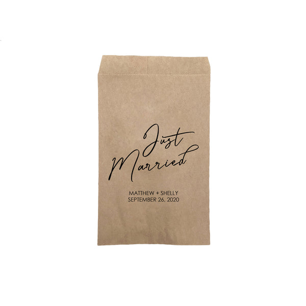 Just Married Treat Favor Bags