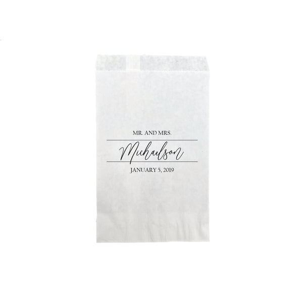 Mr. and Mrs. Treat Favor Bags 1