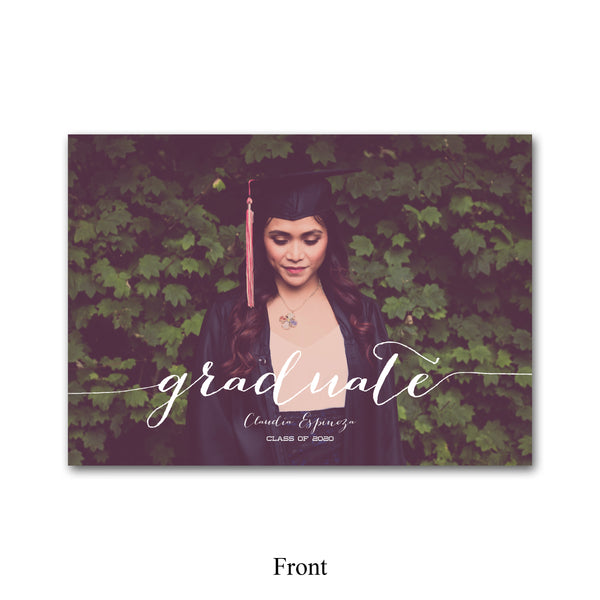 Graduation Announcement Photo Card with Envelope 3