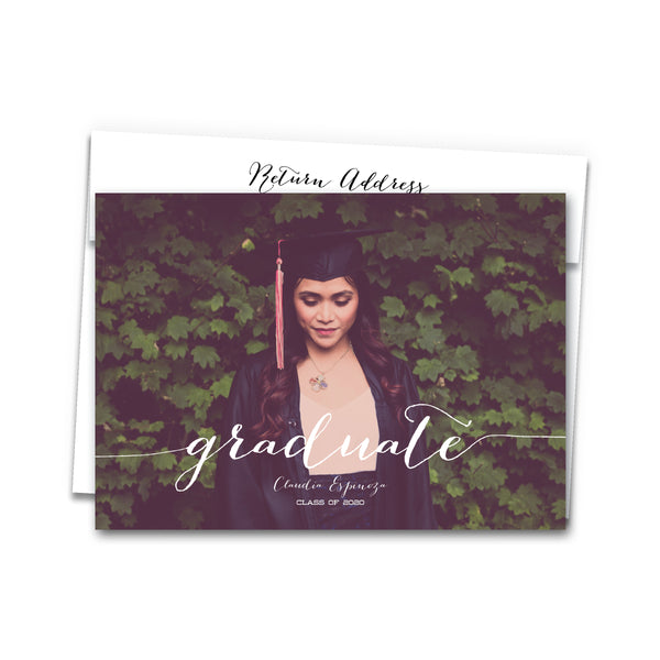 Graduation Announcement Photo Card with Envelope 3