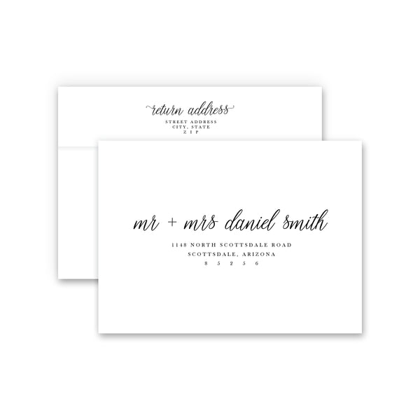 A7 envelopes - Guest & Return Address Printing 10