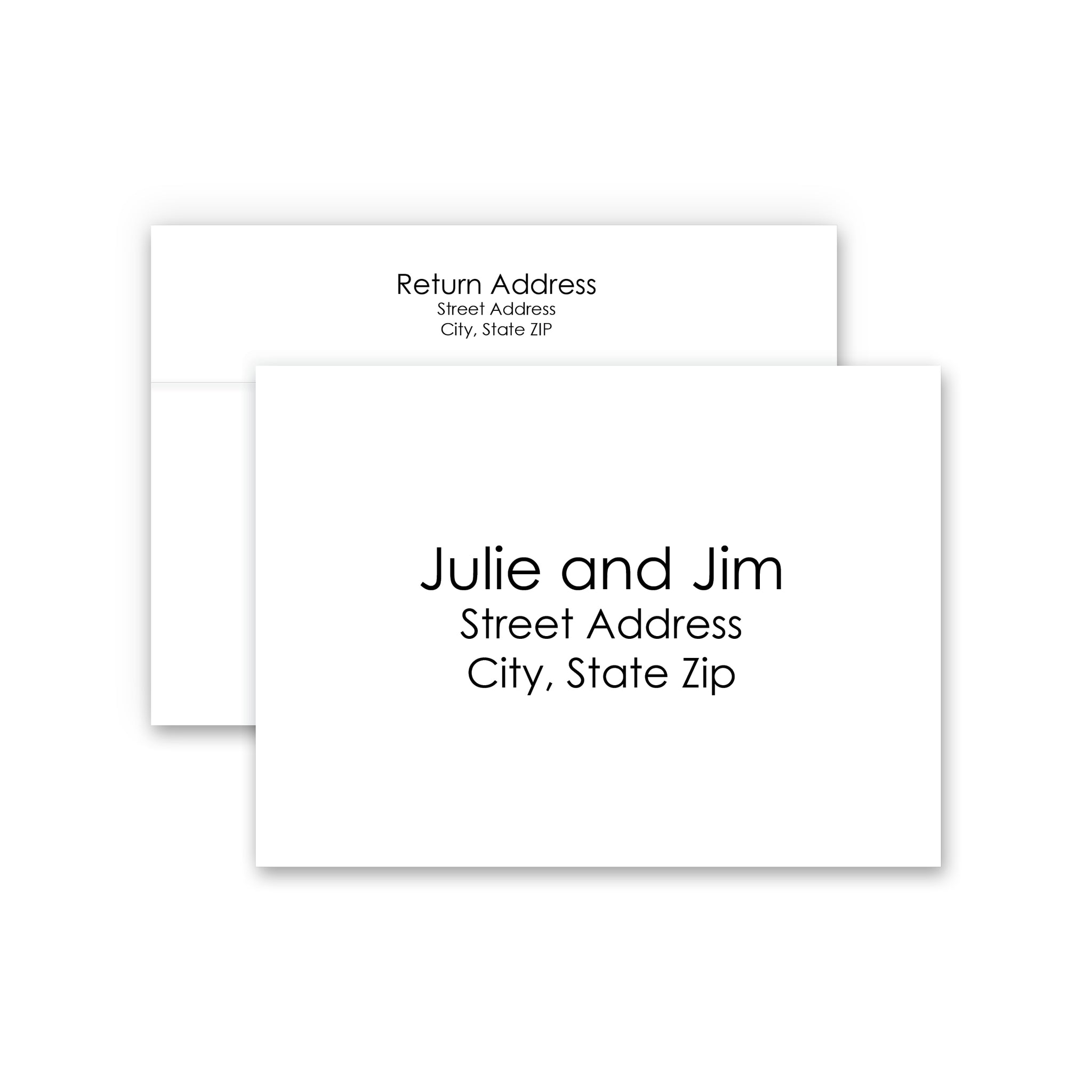 A7 envelopes - Guest & Return Address Printing 4