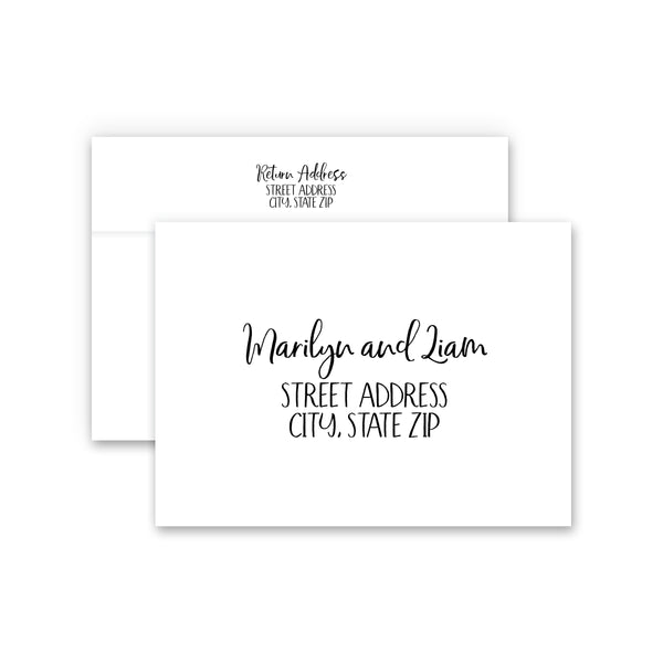 A7 envelopes - Guest & Return Address Printing 5